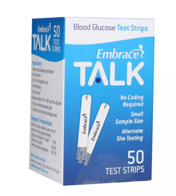 Embrace Glucosa en la Sangre Tiras Reactivas 50 Glucosa