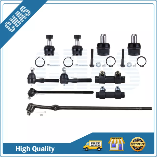 10x Front Lower Ball Joint Inner Outer Tie Rod End Kit For 1987-1996 Ford F-150