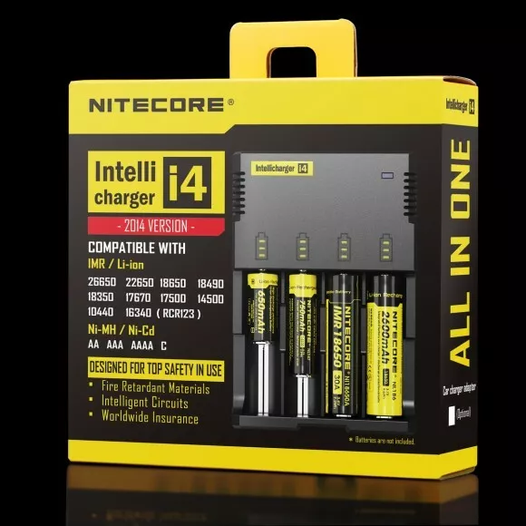 Nitecore i4 Intelligent 26650 16340 14500 AA AAA Universal Battery Charger