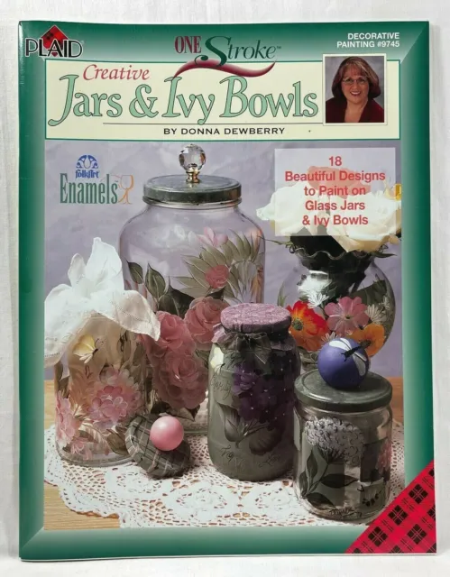 Libro de pintura decorativa Donna Dewberry Jars + Ivy Bowls 9745 2003 de un solo golpe 9821
