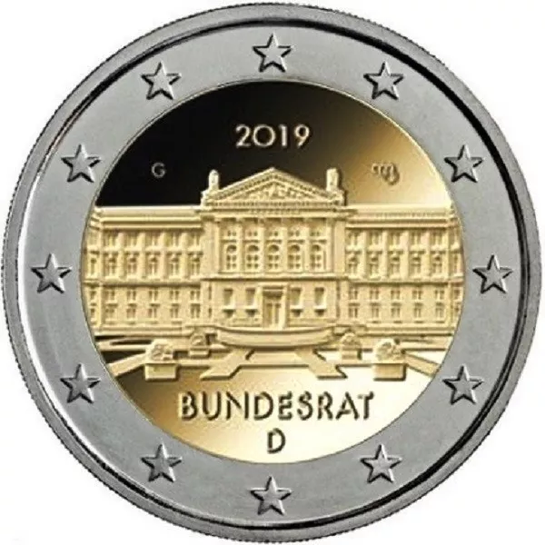 2  EUROS Allemagne 2019 70e anniversaire Bundesrat allemand ATELIER G