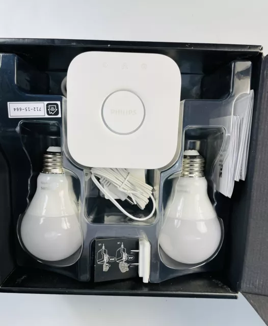 Philips Hue Personal Wireless Lighting 2 Bulb Starter Kit A19 Medium Base White 2