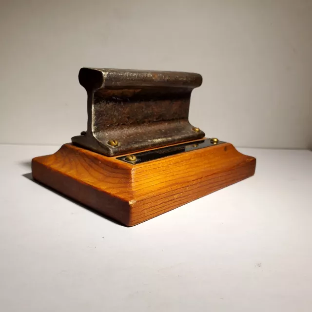 Antique Mining Ore Car Rail Track  Plaque Display Bonanza Mine Cart Gold Miner
