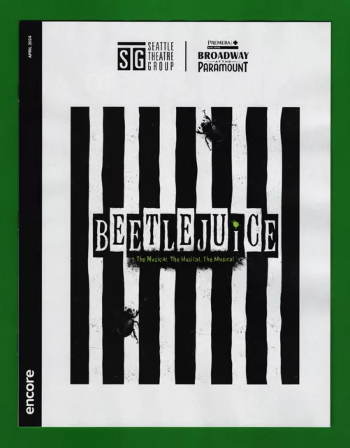 Justin Collette "BEETLEJUICE" the Musical / Isabella Esler 2024 Seattle Playbill