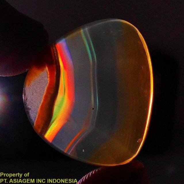 19ct 'A' Grade Rainbow IRIS AGATE ~Multi-Color Fire~ 1-of-a-kind ~100% Natural