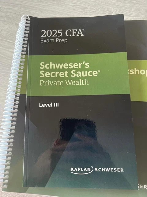 KAPLAN SCHWESER CFA Level III 2025 Complete 4-Book Set + Private Wealth ...