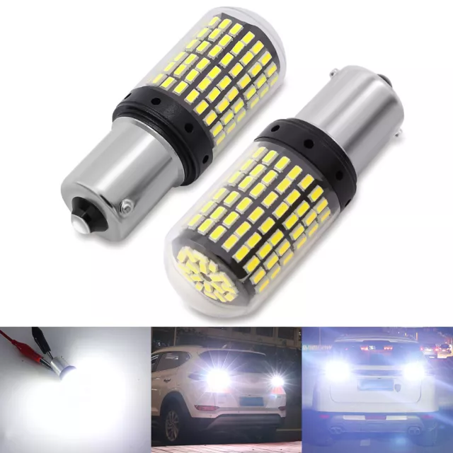 2X 20W 1156 BA15S LED 144SMD Canbus Car Reverse Lamp Brake Tail Light Bulb White