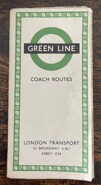 London Transport - Green Line, Coach Routes November 1960