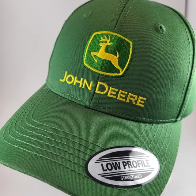 JOHN DEERE LOW Profile Baseball Hat Cap Adjustable Green One Size ...