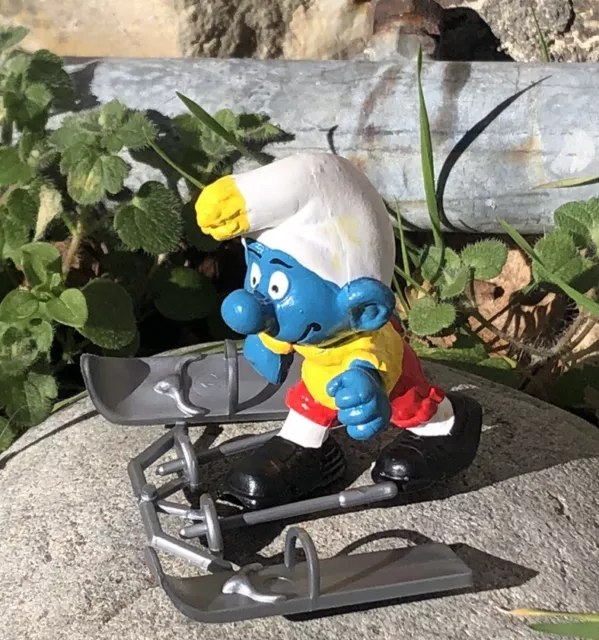 Puffo Smurfs Schlumpf 40205 Puffi Sciatore Peyo Schleich sci nuovi