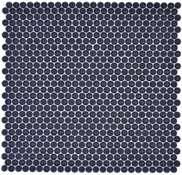 Mosaico de vidrio negro mini ollas espejo de azulejos pared posterior de cocina 140-0311 | 1 estera