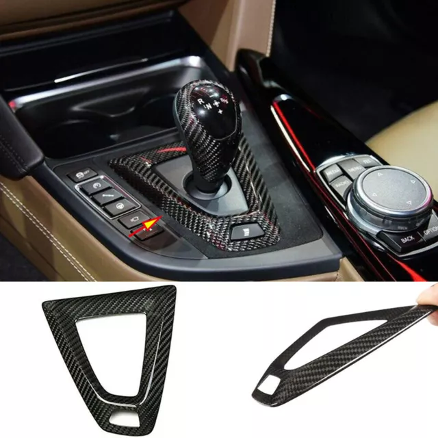 Garniture de levier de vitesse de console en fibre de carbone pour BMW M3 M4 F80