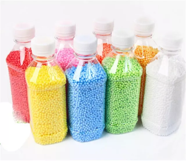 12 Colors Styrofoam Foam Balls for Slime Styrofoam Beads Polystyrene DIY +  Gift