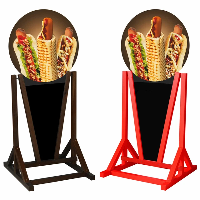 Cadre D'affichage Tableau Noir En Bois "Stop Trottoir" Pour Boulangerie/café - Neuf, Fabrication Pologne