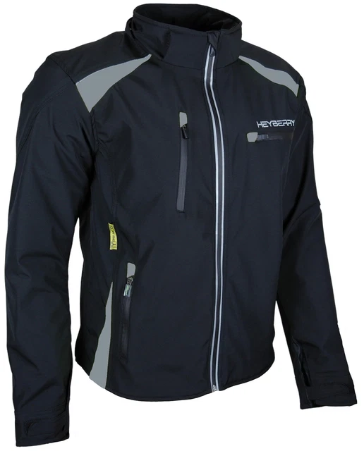 Heyberry Motorradbekleidung Motorradjacke Textil Schwarz Motorrad