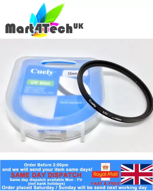 Cuely 55mm UV Filter Lens for Pentax Canon Nikon Olympus Sony All 55mm lens