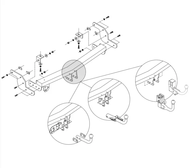 Attelage + 7 broches SET pour CitroÃ«n DS5 07046/F 3