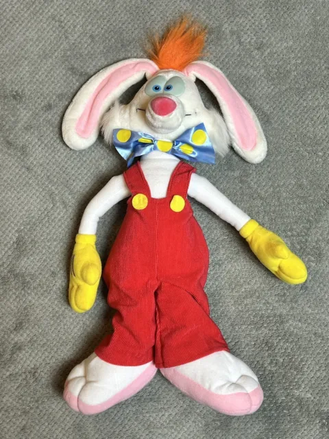 Vtg 1988 Disney's Roger Rabbit Playskool Plush Doll Stuffed Animal 17”-18” Tall