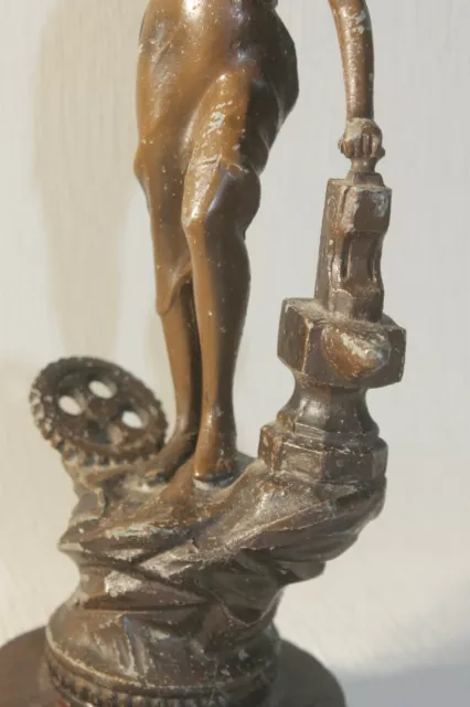 Bronzed Spelter Statuette Of The French Industry Marianne Figurine  776465 3