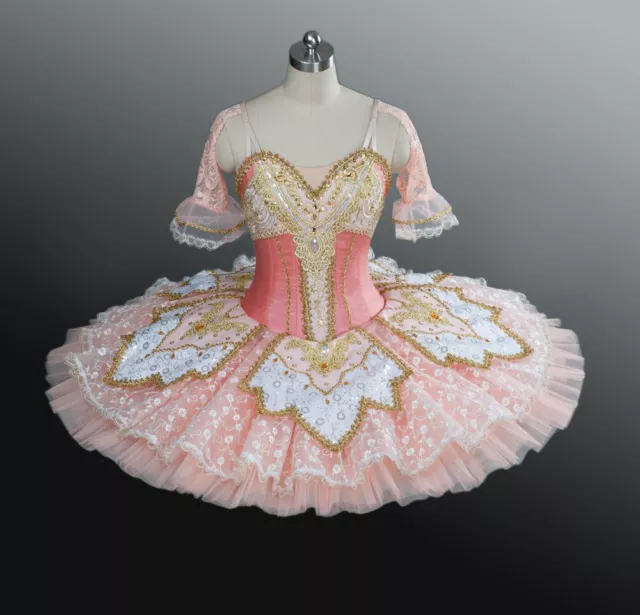 Professional Pink Peach Ballet Tutu Aurora Dulcinea Sugar Plum Fairy Medium Smal