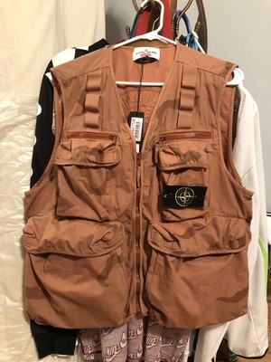 SUPREME STONE ISLAND Camo Gilet Corallo 