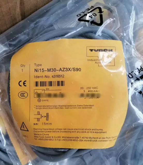 ONE New For TURCK NI15-M30-AZ3X/S90 Proximity Switch