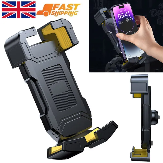 Motorcycle Motorbike Mobile Phone Holder Stand Mount Bike Bicycle Scooter GPS UK