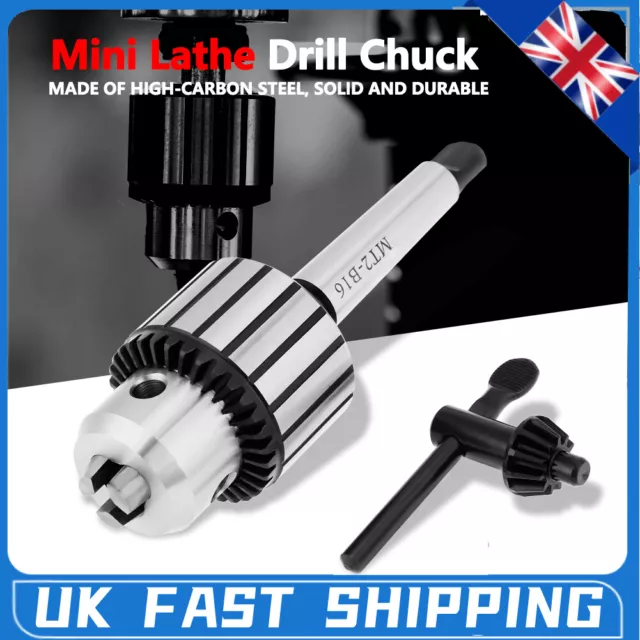 MT2-B16 1-13mm Drill Chuck Arbor Lathe Drill Chuck Tool for Drilling Machines UK