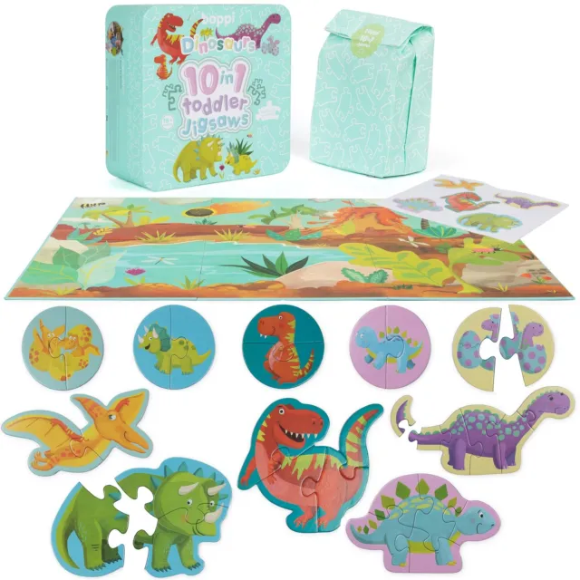 Bébé Puzzle boppi 10 IN 1 Dinosaure Éducatif Histoire pour Enfants