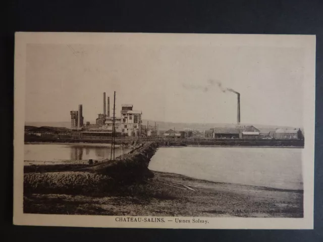 CHATEAU SALINS Moselle CPA 57 usines Solvay