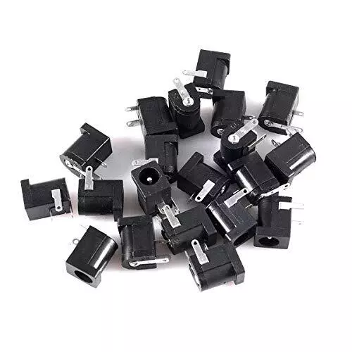AiTrip 20pcs 3 Pin DC Power Connector PCB Mount Female Plug Jack DC005 5.5x2.1mm
