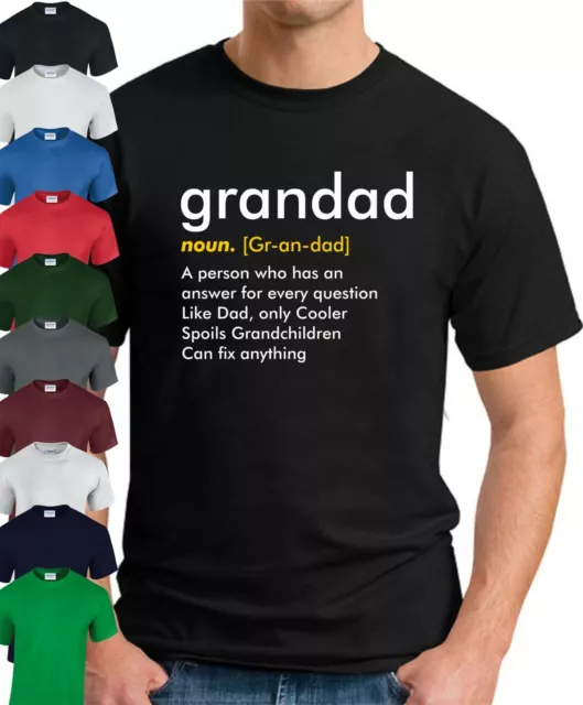 GRANDAD (NOUN) DEFINITION T-SHIRT > Father's Day Gift Mens Funny Family Dad Top