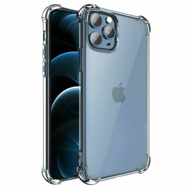 Anti Shockproof Silicone Clear Case Cover For iPhone 11 12 13 15 Plus Pro MAX 7
