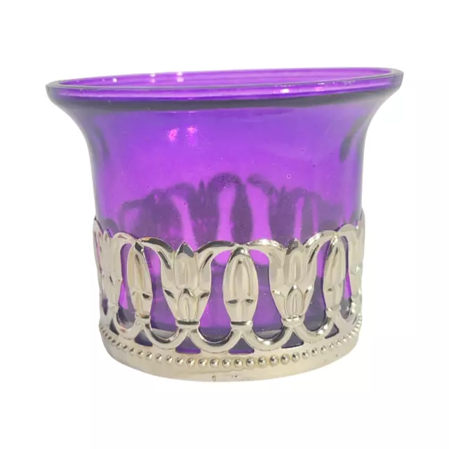 Moroccan Tealight Candle Holder - Purple