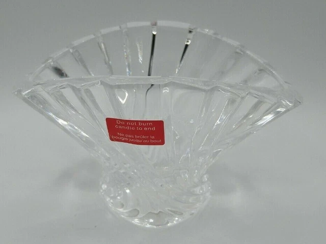 Modern Mikasa Flores Crystal Glass Votive Tea Light Candle Holder Clear
