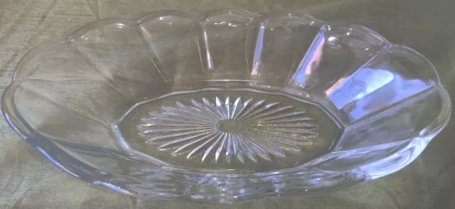 Vintage Oval Sunburst Candy Dish / Trinket Dish