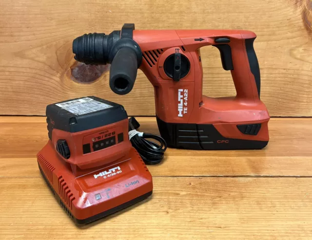 HILTI TE 4-A22 Cordless Rotary Hammer Drill with (2) B22 4.0 Batteries + Charger