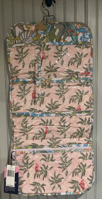 Vera Bradley Hanging Accessory Organizer Travel Bag Jewelry Rain Forest  Canopy