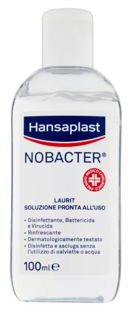 Hansaplast Désinfectant Mains 100 Ml. Nobacter Fabriqué en Italie