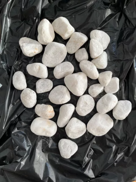 White display Pebbles for Electric  (Flame Effect) Fire as example  Free Post.