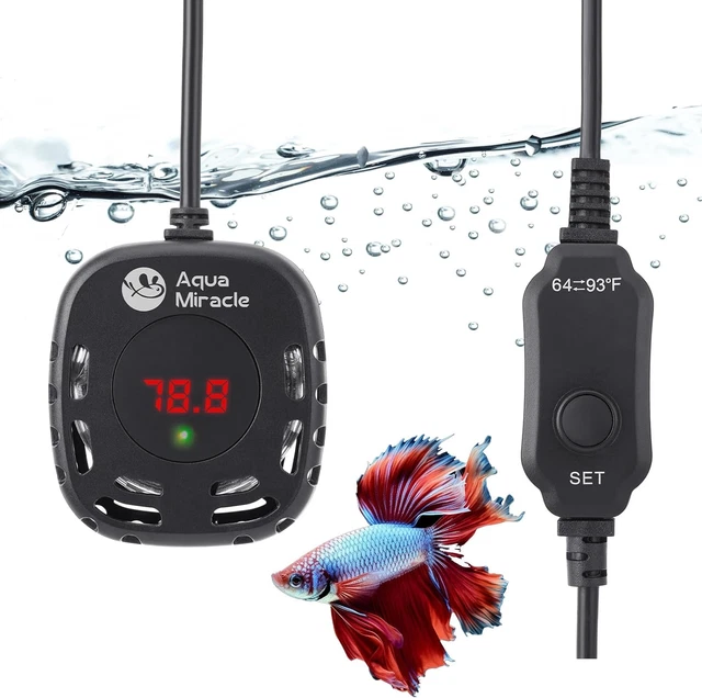 Adjustable 25W Mini Aquarium Heater Submersible Fish Tank Heater Turtle Tank Hea