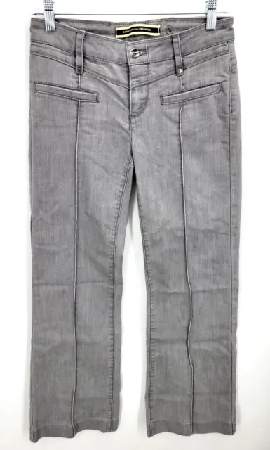 Daughters Of The Liberation Jeans Womens 4 Gray Wash Wide Leg Center Pleat