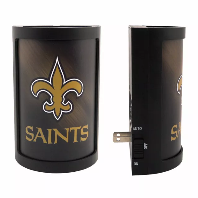 New Orleans Saints Plug-In Led Night Light With Light Sensor 3 Settings