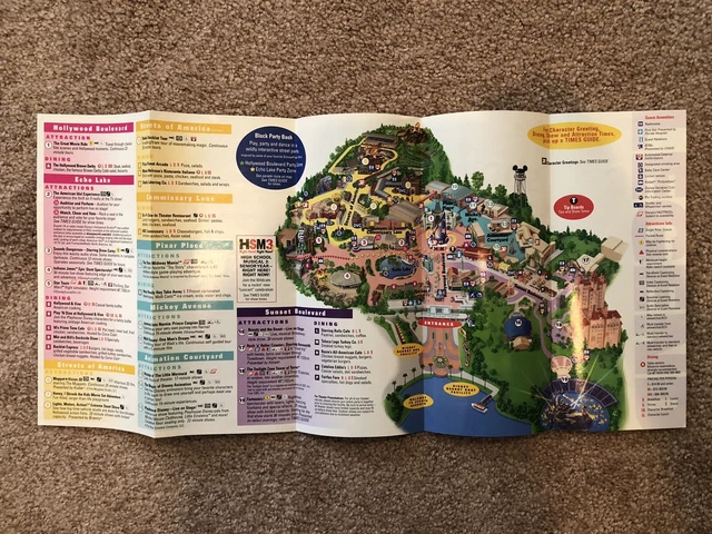 Theme Part Guide Map 2010 DISNEY HOLLYWOOD Studios Theme Park Guide Map - American Idol £2. ...