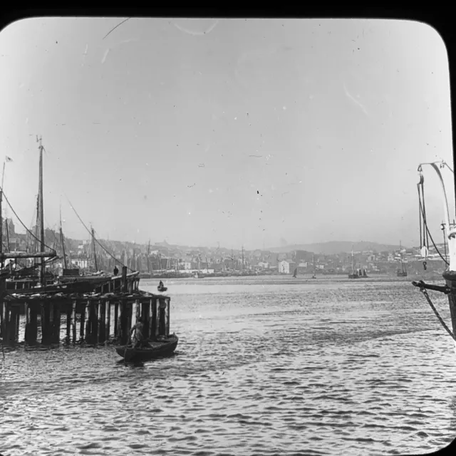 Vtg Keystone Magic Lantern Glass Slide Photo Harbor Of St Johns Newfoundland