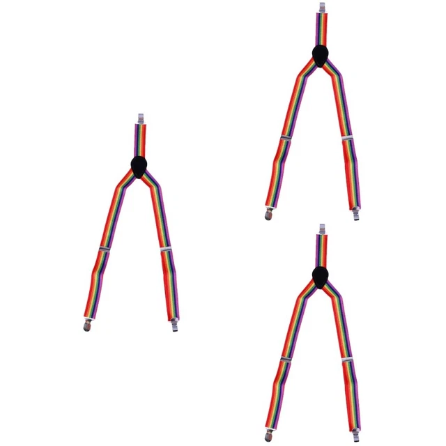 Clip cinturino arcobaleno 3 pezzi imbracatura da uomo staffa portatile elegante