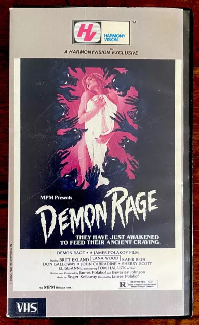 Demon Rage Vhs Rare Video Tape Lana Wood Britt Ekland Picclick