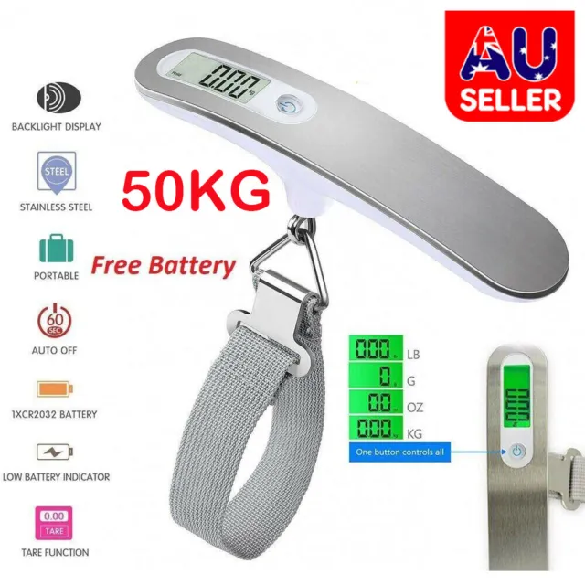 Luggage Weight Scales Digital Travel Suitcase Portable Electronic Weigher 50KG