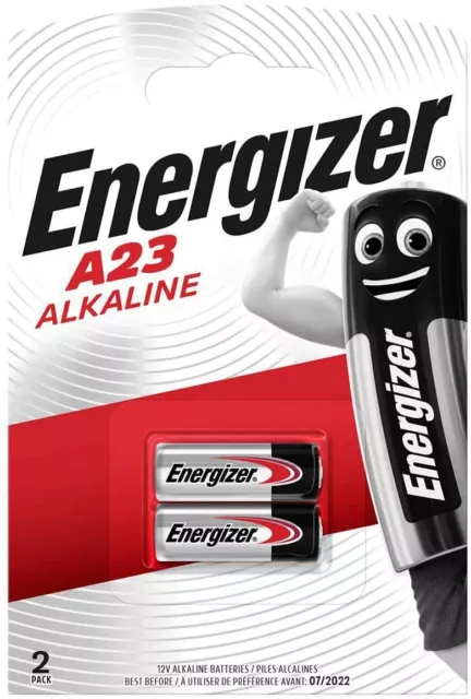 2 X Energizer Alkalisch A23 Batterien 12V E23A GP23A MN21 V23GA Alarm Pack 2