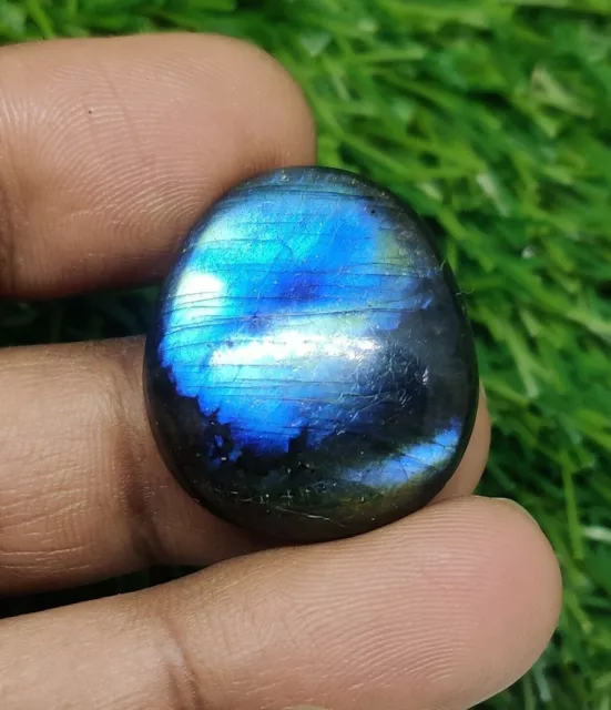 55 Cts Natural Blue Fire Labradorite Fancy Cab Loose Gemstone For Jewelry Making